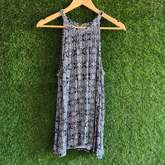 Loft Knit Halter Mandala Tank Top Rayon - Picture 1 of 7